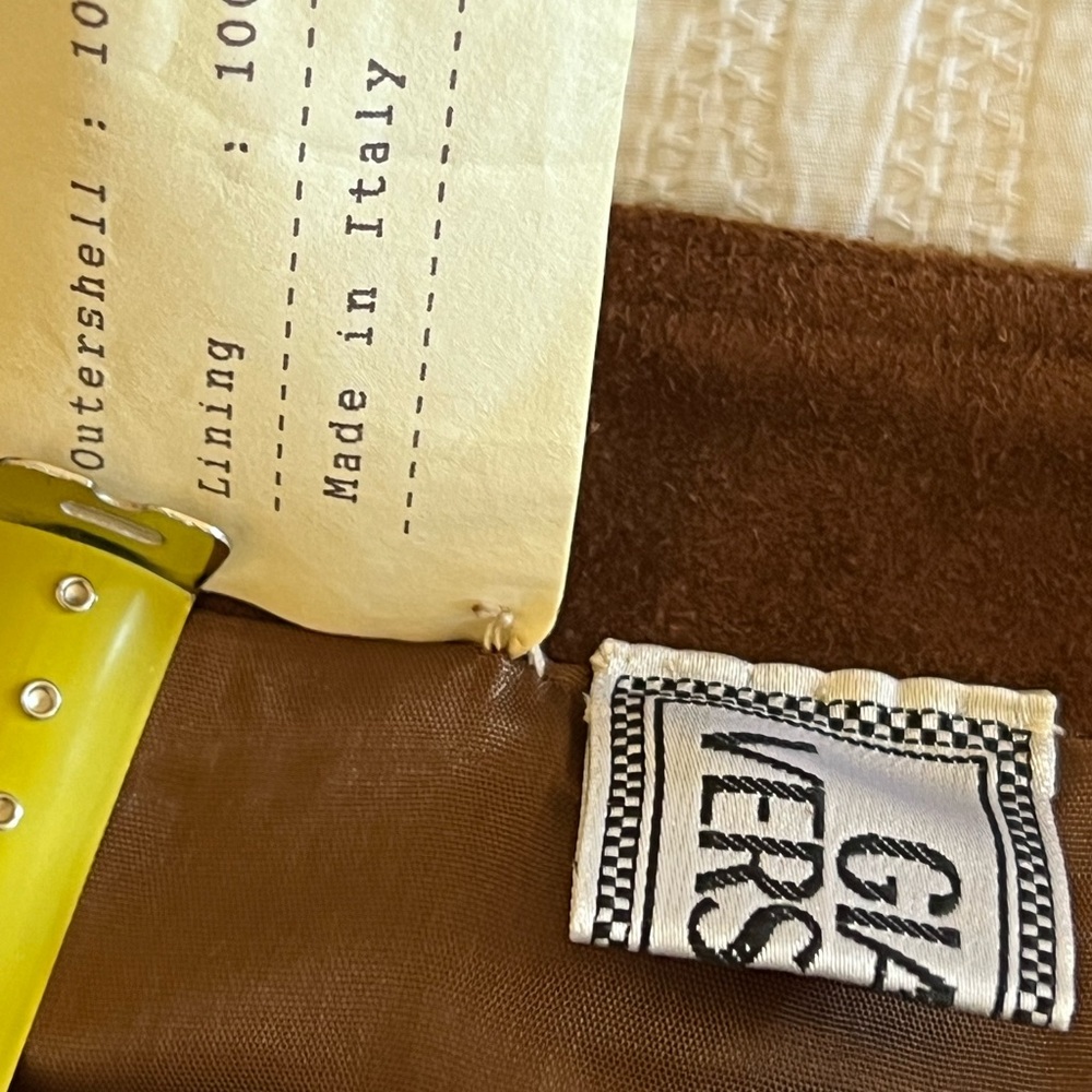 Gianni Versace - 90’s vintage leather mini skirt. Made in Italy